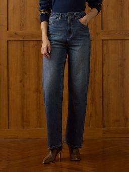 U.S. POLO ASSN. - Blue High Rise Straight Fit Jeans