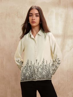 U.S. POLO ASSN. - White Floral Printed Relaxed Fit Shirt