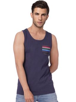 Jack & Jones - Blue Graphic Print Crew Neck T-shirt