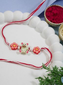 I Jewels - Red Fancy Cartoon Kids Rakhi Gift Set