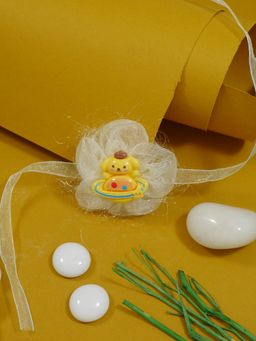 I Jewels - Yellow Fancy Cartoon Kids Rakhi Gift Set