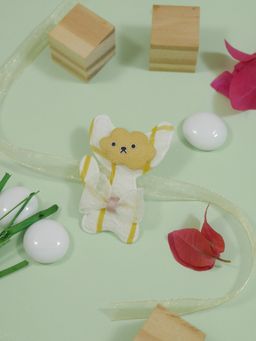 I Jewels - Yellow and White Fancy Cartoon Kids Rakhi Gift Set