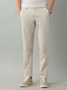 Arrow Sports - Slim Fit Satin Mid Rise Trousers