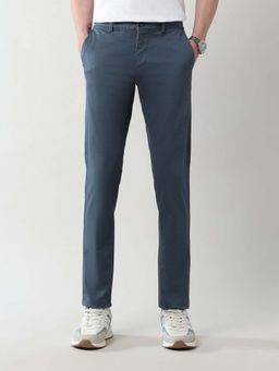 Arrow Sports - Mid Rise Satin Slim Fit Trousers
