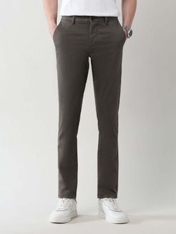 Arrow Sports - Mid Rise Satin Slim Fit Trousers