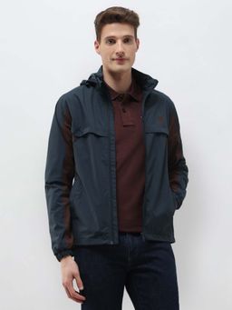 U.S. Polo Assn. Denim Co. - Men Packable Detachable Hood Color Blocked Jacket