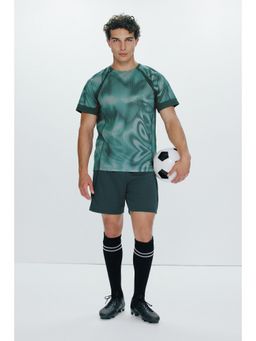 H&M - Men Green Regular Fit Football Shirt With Drymove