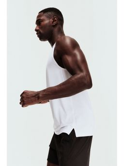 H&M - Men White Muscle Fit Sports Vest Top With Coolmove