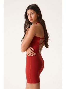 H&M - Women Red Sports Playsuit With Sculptmove