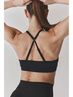 H&M - Women Black Medium Support Seamless Sports Bra With Drymove
