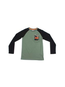 Puma - Style Ls Boys Green T-shirts