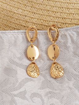 Lilly & Sparkle - Gold-Toned Contemporary Drop Earrings