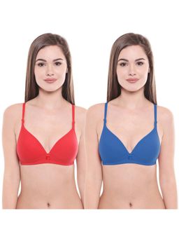 Bodycare - Pack Of 2 Lightly Padded T-Shirt Bra - Multi Color