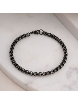 Palmonas - Black Chain Link Bracelet For Mens - Waterproof And Anti-Tarnish