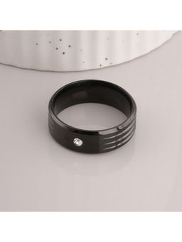 Palmonas - Shiny Diamond Black Ring For Mens
