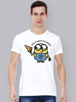 Free Authority - Minions Printed White Tshirt for Men