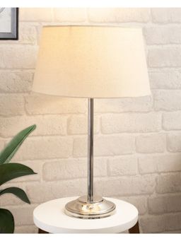 Homesake - Chrome 13" Metal Table Lamp Khadi Shade
