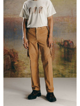 No Grey Area - Tan Corduroy Cargo Pants