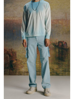 No Grey Area - Blue Corduroy Cargo Pants Sky