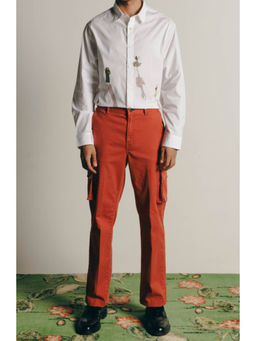 No Grey Area - Orange Twill Cargo Pants