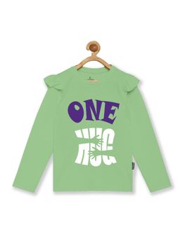 KiddoPanti - Girls One Hug Print Full Sleeve Tee