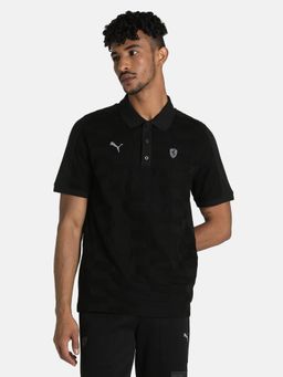 Puma - Ferrari Motorsport Style Jacquard Men Black T-Shirt