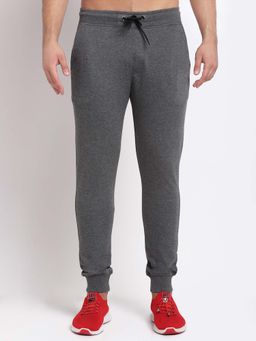Club York - Men Charcoal Grey Solid Joggers