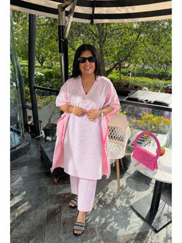 Masoomm - Pink Gelato Kaftan and Pant