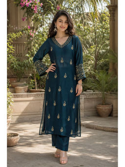 ILLICA - Charmi Emerald Green Chikankari Kurta and Pant