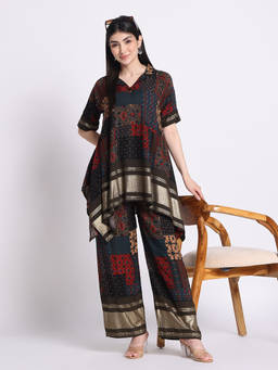SILSELAH - Multi-Color Ethnic Motifs Printed Co-ord Set