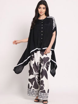 SILSELAH - Black Floral Printed Co-Ord Set