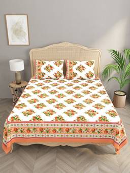 House of Gulab - Double King Bedsheet with 2 Pillow Covers
