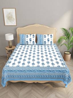 House of Gulab - Double King Bedsheet with 2 Pillow Covers
