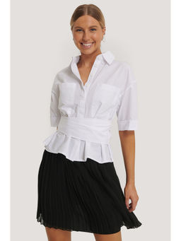 NA-KD - Mini Pleated Skirt-Black