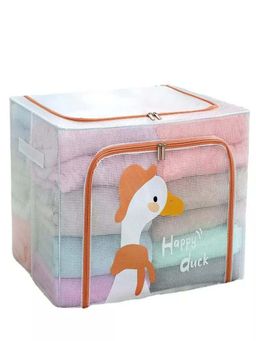 House of Quirk - Foldable Large Capacity Clothing Storage Box 66 Litre - Orange