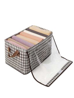 House of Quirk - Organizer For Clothes With Metal Fram Foldable Storage Box - Brown