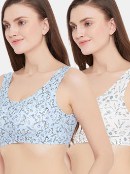 Secrets By ZeroKaata - Medium Impact Slip On Padded Sport Bra- Assorted (Pack of 2)