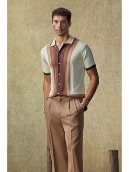 Snitch - Yacht Club Luxe Knitted Polo Shirt-Cream