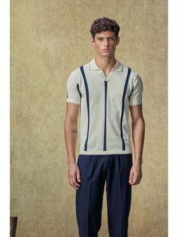 Snitch - Yacht Club Luxe Cable Knit Polo T-Shirt