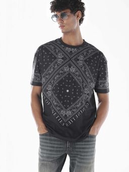 Jack & Jones - Men Oversized Black T-Shirt