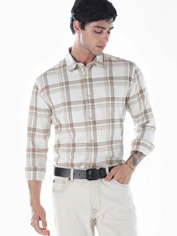 Jack & Jones - Men Regular Fit Beige Shirt
