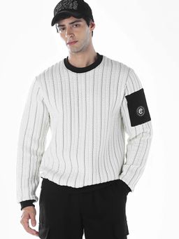 Jack & Jones - Men Regular Fit White Sweatshirt