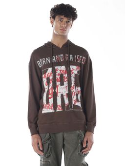 Jack & Jones - Men Oversized Brown Hoodie