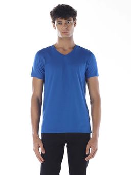Jack & Jones - Men Regular Fit Blue T-Shirt