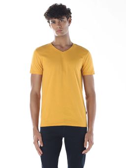 Jack & Jones - Men Regular Fit Yellow T-Shirt