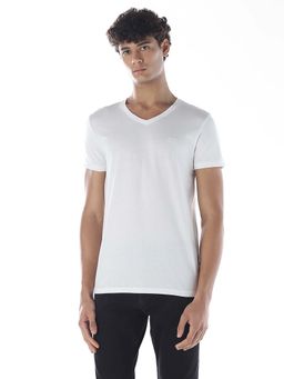Jack & Jones - Men Regular Fit White T-Shirt