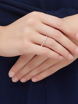 SWAROVSKI - Matrix White Rose Gold-Tone Plated Ring