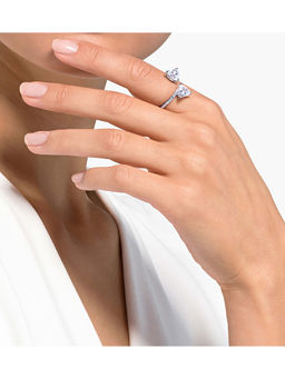 SWAROVSKI - Mesmera Open Heart White Rhodium Plated Ring