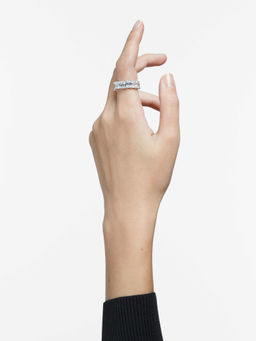 SWAROVSKI - Matrix Vittore Rectangular Cut White Rhodium Plated Ring