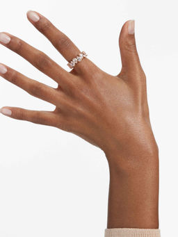 SWAROVSKI - Matrix Vittore Drop Cut White Rose Gold-Tone Plated Ring